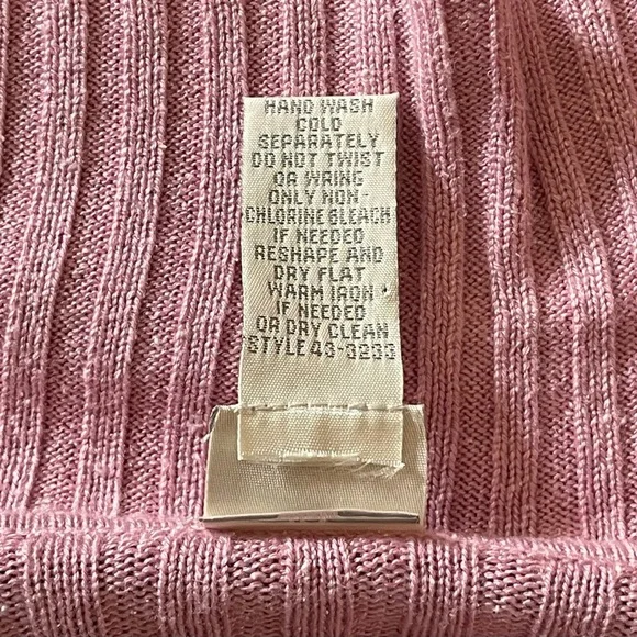 GUC J. Jill Pink Cardigan Sweater with Ribbed Knit - Picture 4 of 6